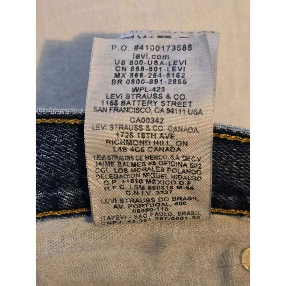 Levis 505 Jeans Mens 40 X 30 Blue Denim‎ Straight Leg Regular Fit Medium Wash